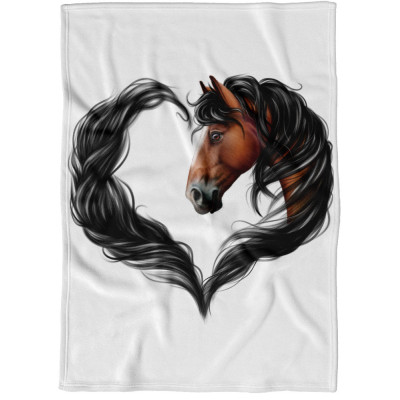 Deka 200 x 140 cm - Horse heart brown