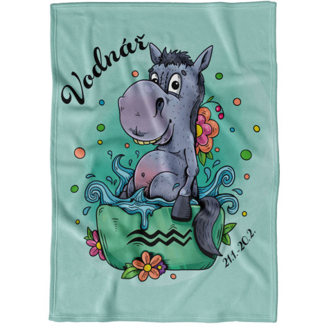 Deka 200 x 140 cm Koňská znamení - Vodnář ~ 1