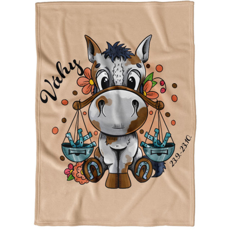 Deka 200 x 140 cm Koňská znamení - Váhy ~ 1