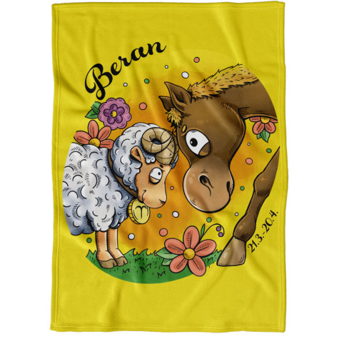 Deka 200 x 140 cm Koňská znamení - Beran ~ 1