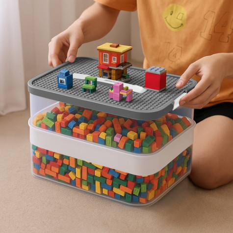 Úložný box na stavebnici 3 patrový 22 l Kruzzel 25757 ~ 3