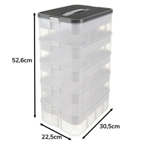 Úložný box na stavebnici 5 patrový 35 l Kruzzel 25759 ~ 5