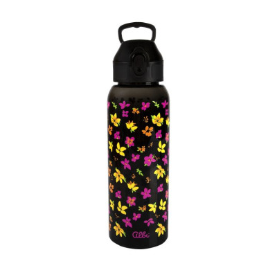 Albi Tritanová láhev 750 ml - Černé květiny