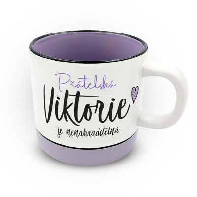 Nekupto Hrnek s potiskem 400 ml pastel - Viktorie