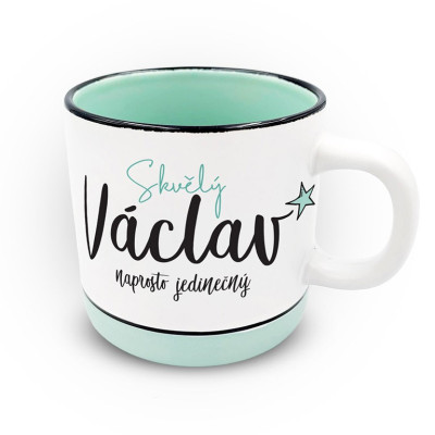 Nekupto Hrnek s potiskem 400 ml pastel - Václav