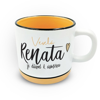 Nekupto Hrnek s potiskem 400 ml pastel - Renata