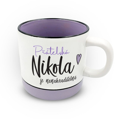 Nekupto Hrnek s potiskem 400 ml pastel - Nikola