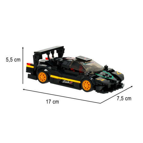 Rastar Stavebnice model vozu Pagani Zonda R černé 1:28 ~ 7