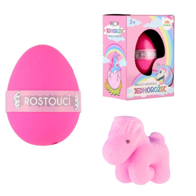 Teddies Vejce líhnoucí a rostoucí Jednorožec růžové 6 cm