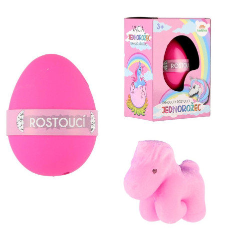 Teddies Vejce líhnoucí a rostoucí Jednorožec růžové 6 cm ~ 1