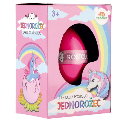 Teddies Vejce líhnoucí a rostoucí Jednorožec růžové 6 cm ~ 5