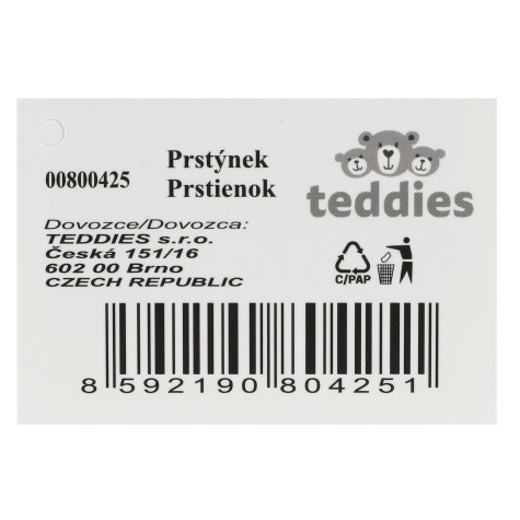 Teddies Prstýnek dinosaurus měnící barvu dle teploty nastavitelný kovový ~ 6