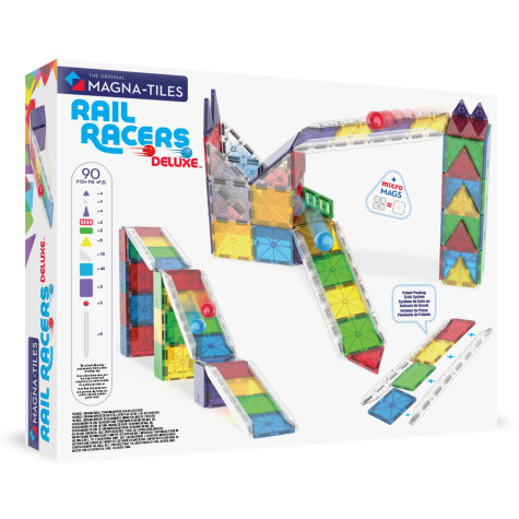 Magna-Tiles Rail Racers Deluxe 90 dílů ~ 8