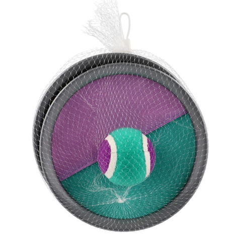 Teddies Lambáda Catch ball hra s míčkem na suchý zip 19 cm zeleno-fialová ~ 2