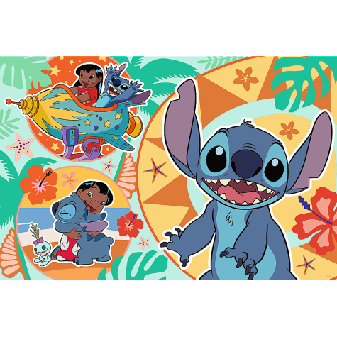 TREFL Puzzle Lilo&Stitch: Šťastný den MAXI 24 dílků ~ 2