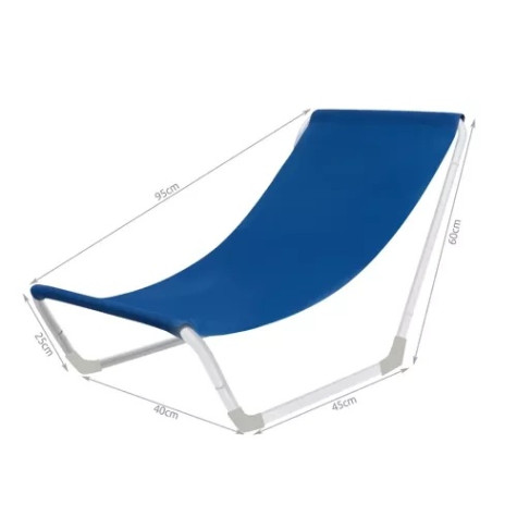 Plážové rozkládací lehátko modré Malatec 23563 ~ 2