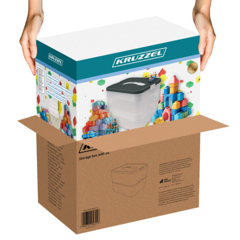 Úložný box na stavebnici 2 patrový Kruzzel 25756 ~ 12