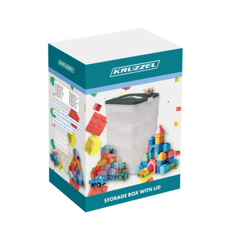 Úložný box na stavebnici 4 patrový Kruzzel 25758 ~ 10