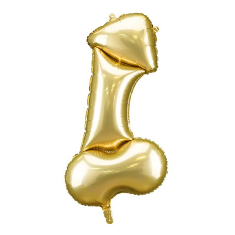 Nafukovací fóliový balónek 46x88cm - Penis zlatý ~ 1