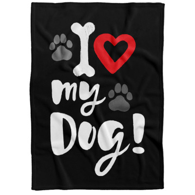 Deka 200 x 140 cm - I love my dog