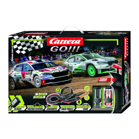 Autodráha Carrera GO!!! 62584 Škoda Rally 4,9m + 2 auta ~ 5
