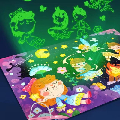 Dětské puzzle svítící ve tmě 96 dílků - princezny