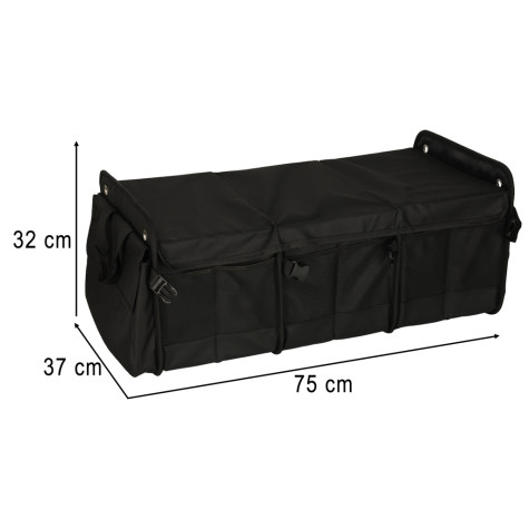 Organizér do kufru auta skládací uzavíratelný 75x37x32cm + termo taška ~ 14