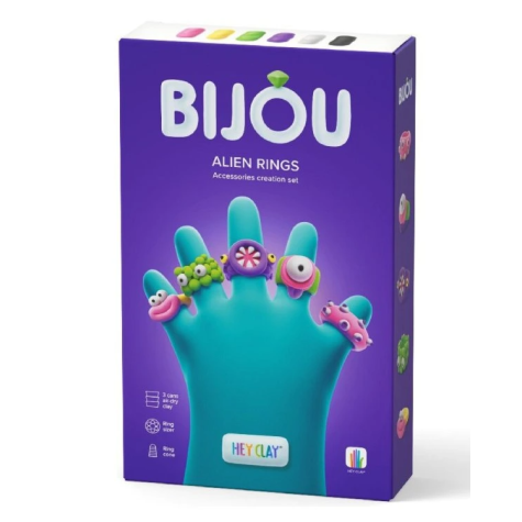 Hey Clay Bijou prstýnky Mimozemšťani ~ 3