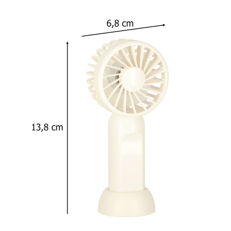 Ruční mini USB větráček přenosný bílý ~ 8