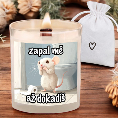 Ahome Svíčka s praskajícím knotem 450 g - Zapal mě až dokadíš