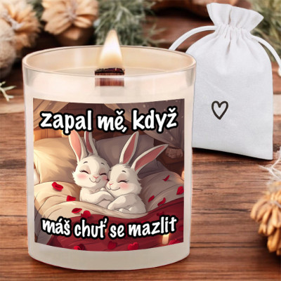 Ahome Svíčka s praskajícím knotem 450 g - Zapal mě, když máš chuť se mazlit