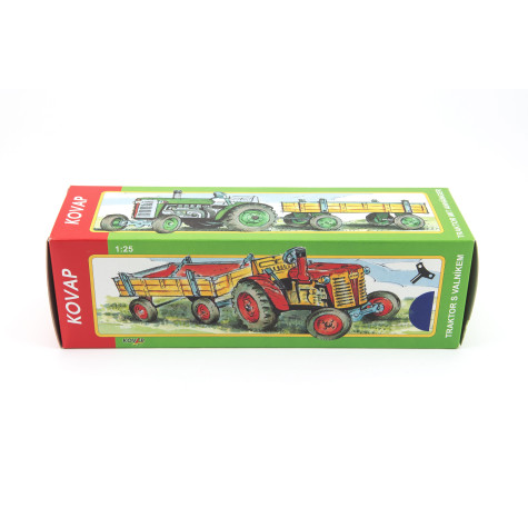 Kovap Traktor Zetor s valníkem zelený na klíček kov 28cm ~ 2