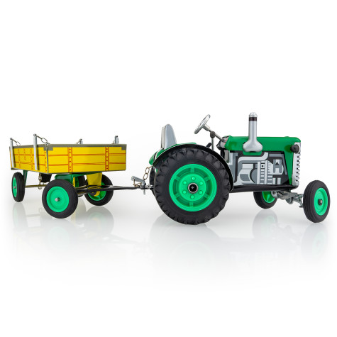 Kovap Traktor Zetor s valníkem zelený na klíček kov 28cm ~ 4