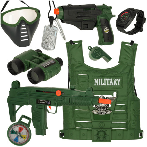 KIK Vojenský kostým pro děti Set s doplňky ~ 1