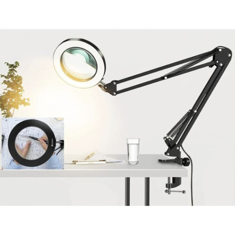 Multifunčkní lampa s lupou - černá Izoxis 23893 ~ 11