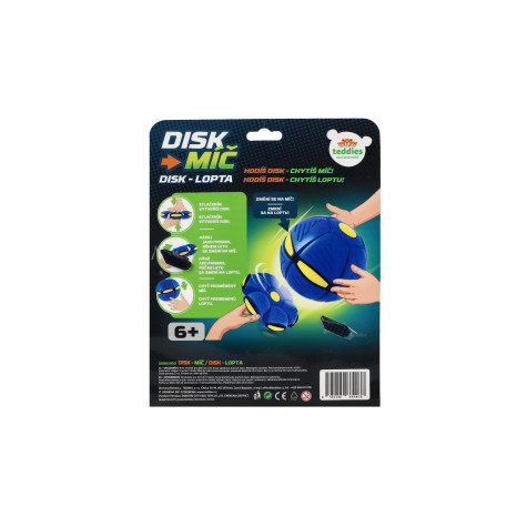 Teddies DiskMíč Hoď disk, chyť míč 22cm modrý ~ 3