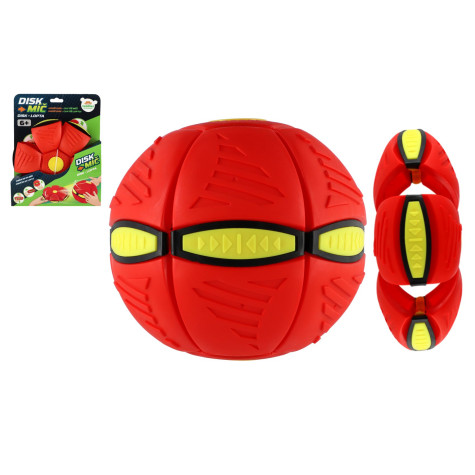 Teddies DiskMíč Hoď disk, chyť míč 22cm červený ~ 1