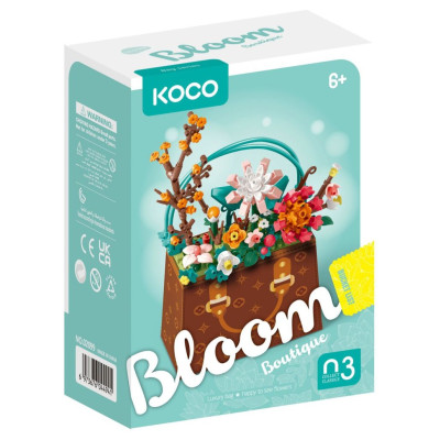 KOCO Stavebnice mini Květina v kabelce plast 267ks