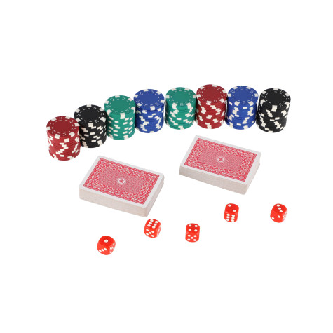 Poker sada 100 ks + karty + kostky v kufříku ~ 2