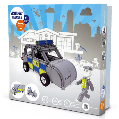 SEVA Stavebnice RESCUE 2 Policie plast 534ks
