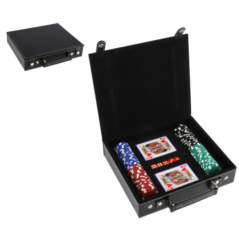 Poker sada 100 ks + karty + kostky v kufříku ~ 1