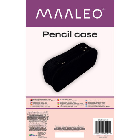 Dvojitý skládací penál - černý Maaleo 24516 ~ 10