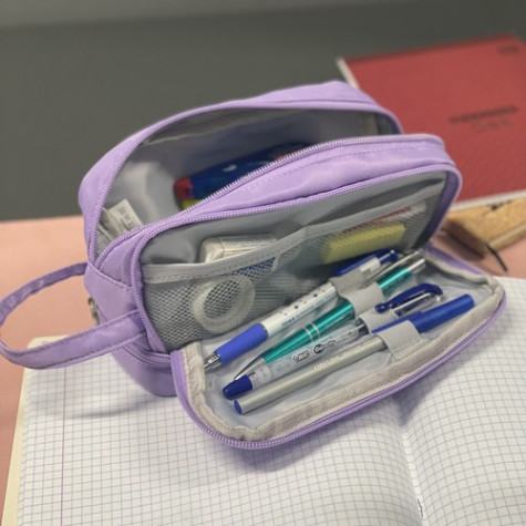 Čtyřkomorový skládací penál fialový Maaleo 24518 ~ 4