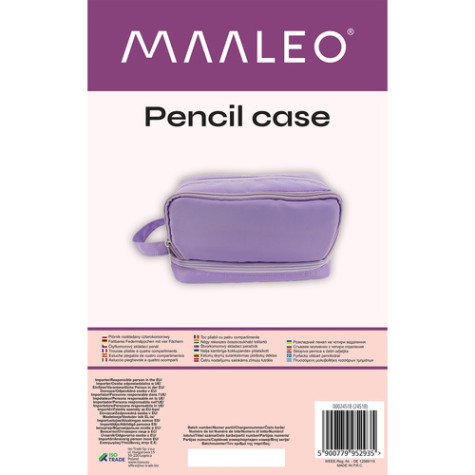 Čtyřkomorový skládací penál fialový Maaleo 24518 ~ 8
