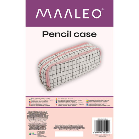 Trojitý skládací penál - kostkovaný Maaleo 24514 ~ 9