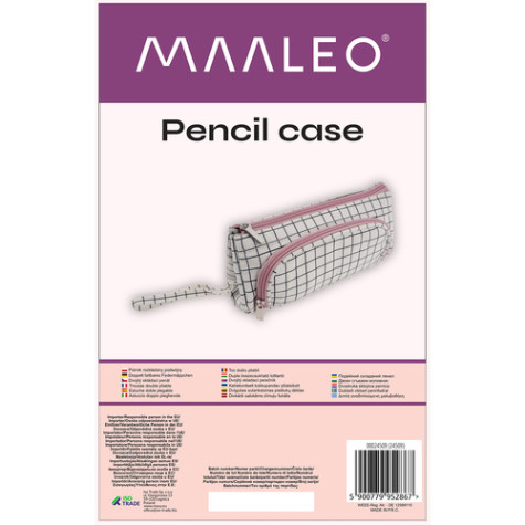 Velký školní penál kostkovaný vzor Maaleo 24509 ~ 9