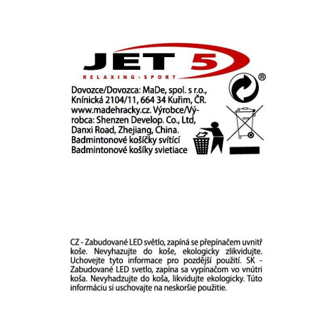 Badminton košíčky 4 ks peří se světlem ~ 2
