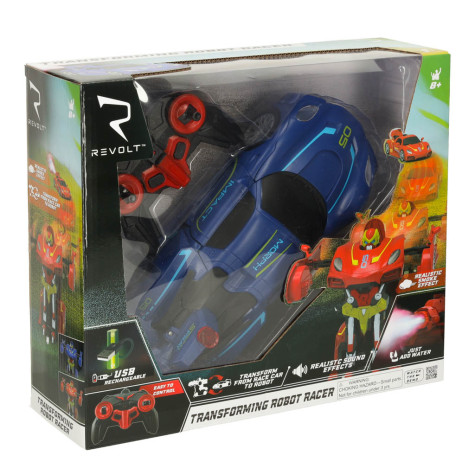 Revolt Transforming robot racer auto na dálkové ovládání modré ~ 10