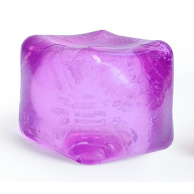 Antistresová ledová kostka 5 cm - fialová