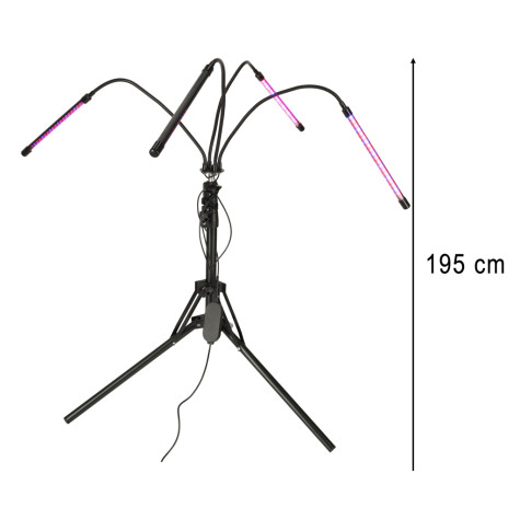 LED lampa pro pěstování rostlin se stativem 80LED ~ 13